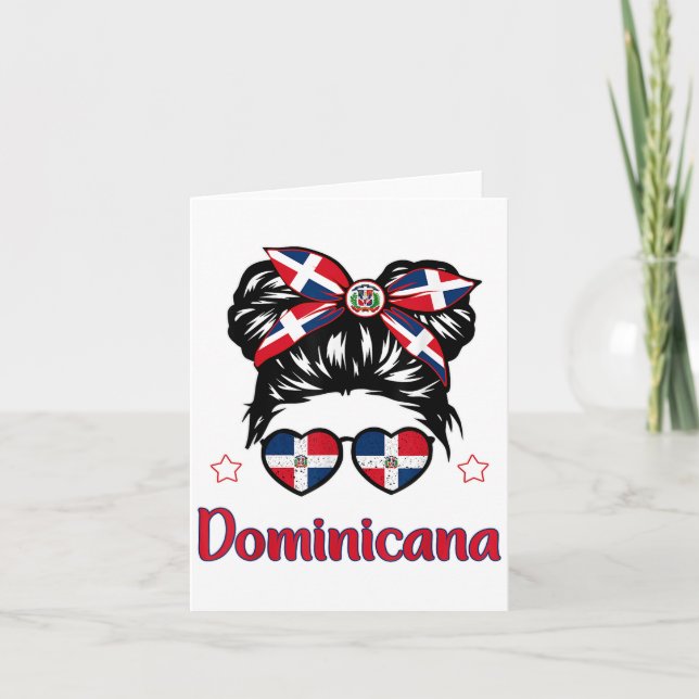 Småbarn Girl Dominican Republic-shirt Flagga Hispa Kort (Framsida)