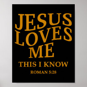 Småbarn Girl Jesus Kärlek mig. Jag känner Christia Poster