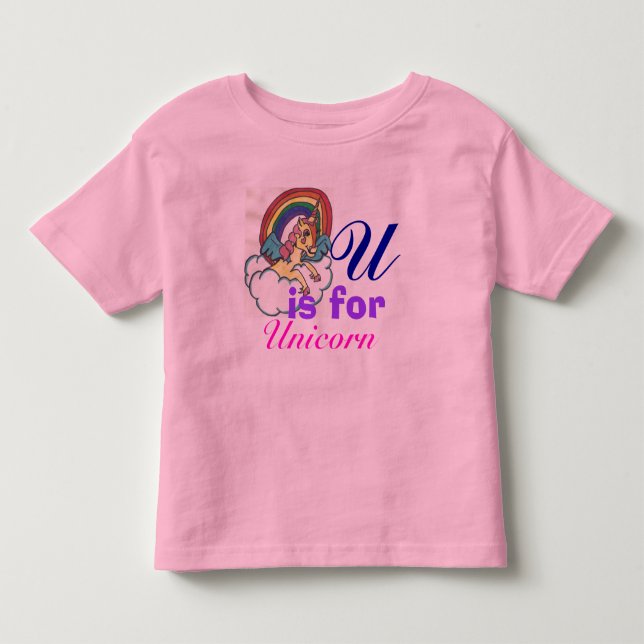 Småbarn Girl Unicorn T-Shirt (Framsida)