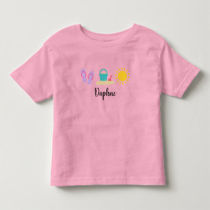 Småbarn Girls Watercolor Beach Trio T-Shirt
