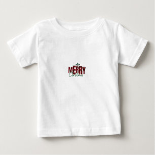 Småbarn "God jul" Flanals Skriv ut T-Shirt -