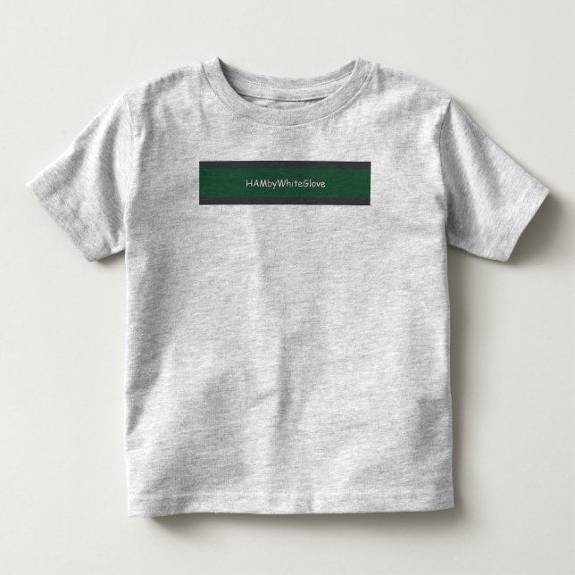 Småbarn Grått/Grönt HAMbyWhiteGlove Bra Jersey T Tee Shirt (Framsida)