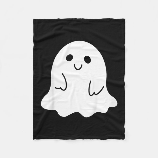 Småbarn Halloween Boo Ghost med sängflickor Hallo Fleecefilt (Framsidan)