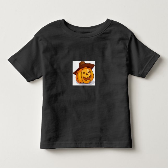 Småbarn Halloween Jack-O-Lantern T-Shirt (Framsida)