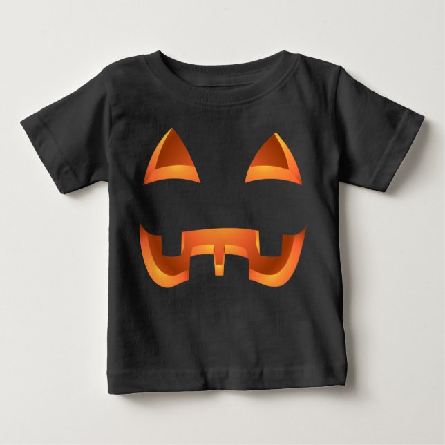 Småbarn Halloween T-Shirt Barn Pumpkin Tee Shirts (Framsida)