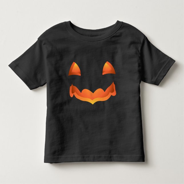 Småbarn Halloween T-Shirt Pumpkin Småbarn Shirts (Framsida)