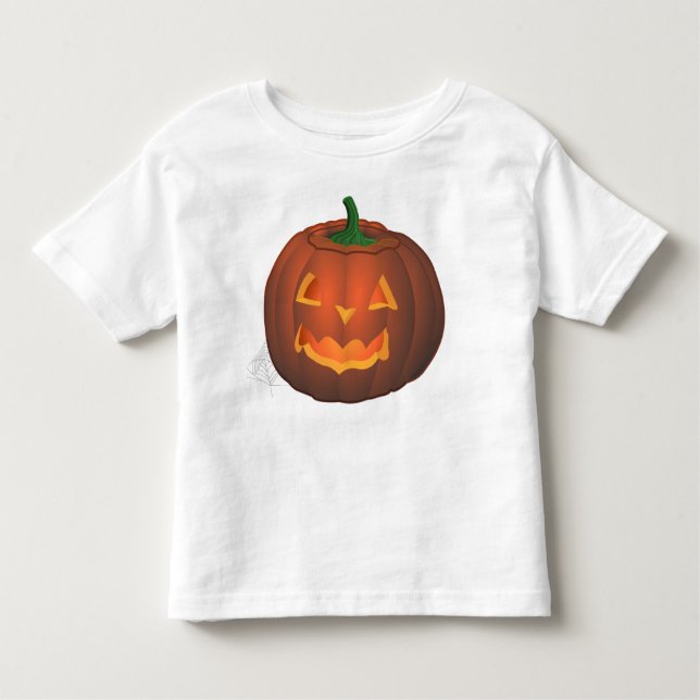 Småbarn Halloween T-Shirt Pumpkin Småbarn Shirts (Framsida)