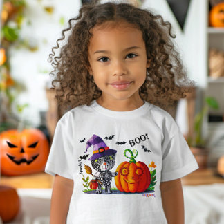 Småbarn Halloween T-Shirt: STEM Witchy Gear Bear T Shirt