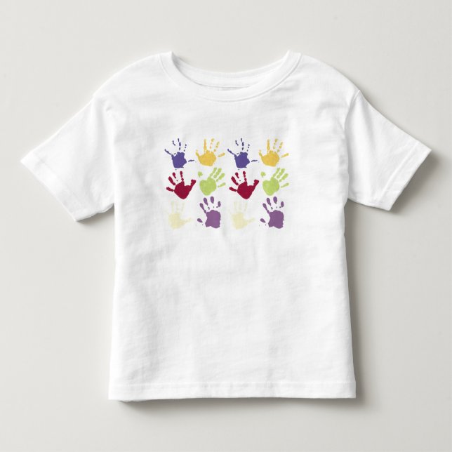 Småbarn Handprint Shirt Tee Shirt (Framsida)