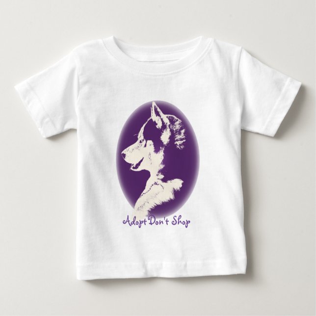 Småbarn Husky Dress Husky Puppy Baby Dresser T Shirt (Framsida)