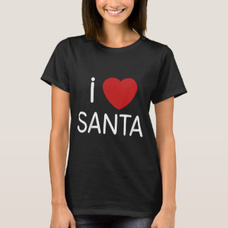 Småbarn Jag älskar tomte pojkar flickor jul T Shirt
