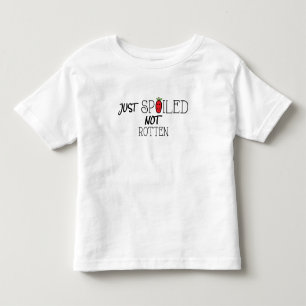 Småbarn Jersey T-Shirt "Spoiled not Rotten"/Red