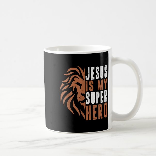 Småbarn Jesus är min superhjälte, Christian God so Kaffemugg (Höger)