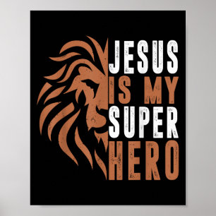 Småbarn Jesus är min superhjälte, Christian God so Poster