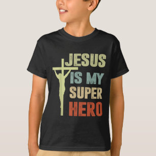 Småbarn Jesus är min superhjälte, Christian God so T Shirt