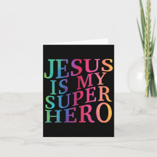 Småbarn Jesus är min superhjälte kristen guds son  Kort