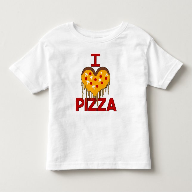 Småbarn kärlekPizza Tee (Framsida)