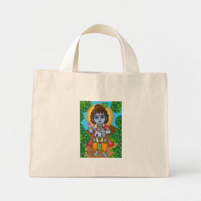 Småbarn Krishna-handväskor Mini Tygkasse (Framsidan)