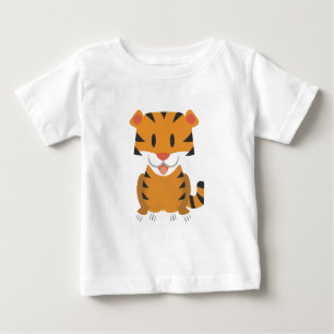 Småbarn Långärmad T-Shirt med tecknad tiger