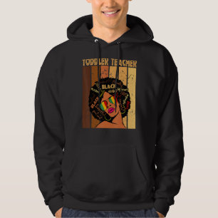 Småbarn Lärare Afro African American Black Histor Hoodie
