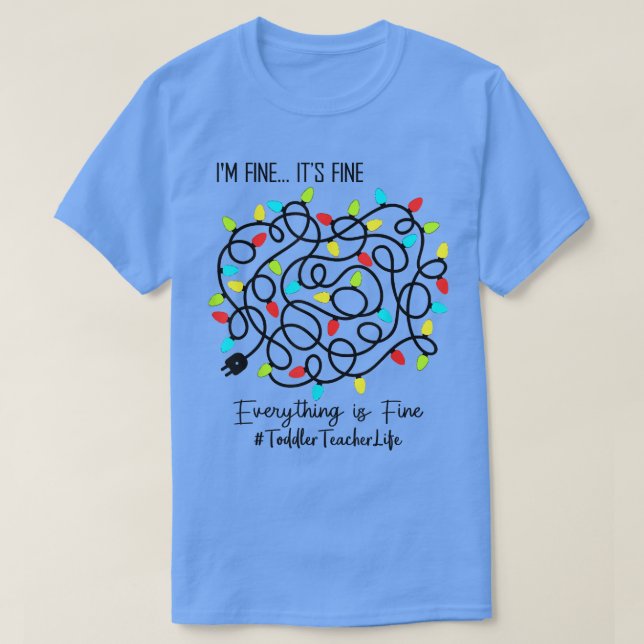 Småbarn Lärare - allt är Brans jul T Shirt (Design framsida)