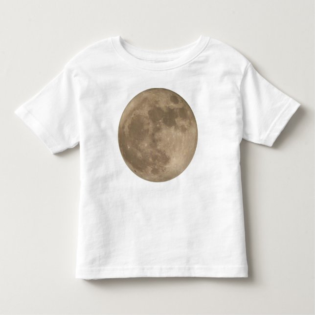 Småbarn Måne Shirt Baby Full Moon Shirts Gifts T (Framsida)