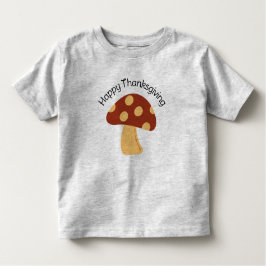 Småbarn Mushroom Thanksgiving Outfit T Shirt