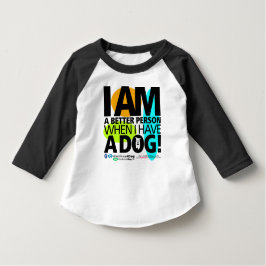 Småbarn när jag har en Hund B&W-3/4 T-Shirt