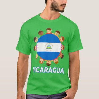 Småbarn Nicaragua Flagga Nicaraguanansk Latinameri T Shirt