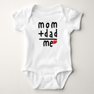 Småbarn och bebisar hörna - mamma plus pappa lika t shirt