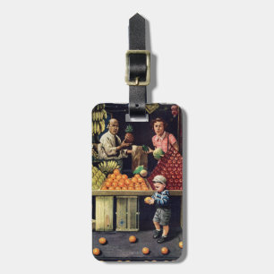 Småbarn och orangar bagagebricka