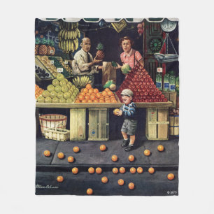 Småbarn och orangar fleecefilt