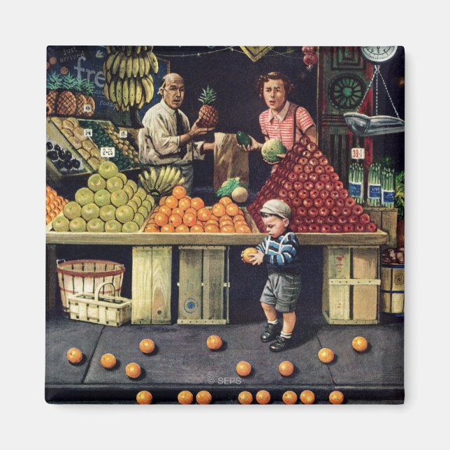 Småbarn och Orangar Magnet (Framsidan)