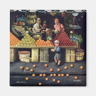 Småbarn och orangar magnet