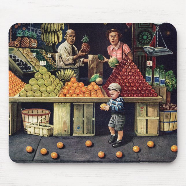 Småbarn och orangar musmatta (Framsidan)