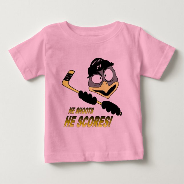 Småbarn Penguin Hockey T-Shirt (Framsida)
