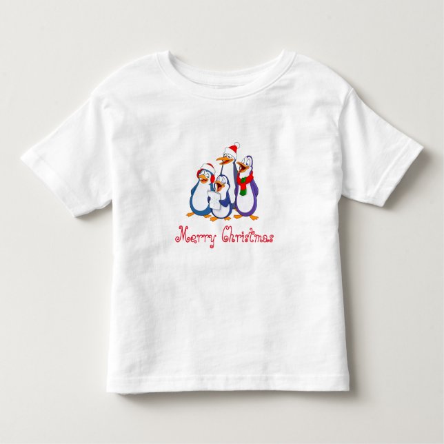 Småbarn Penguins T-Shirt (Framsida)