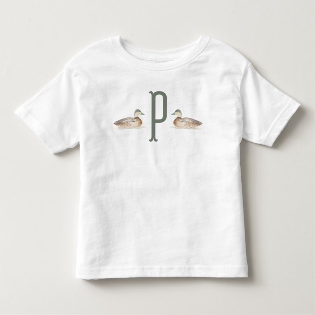 Småbarn Personlig Mallard Anka T-Shirt (Framsida)
