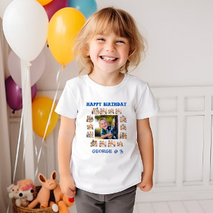 Småbarn Photo Party Animals Tema Birthday T Shirt