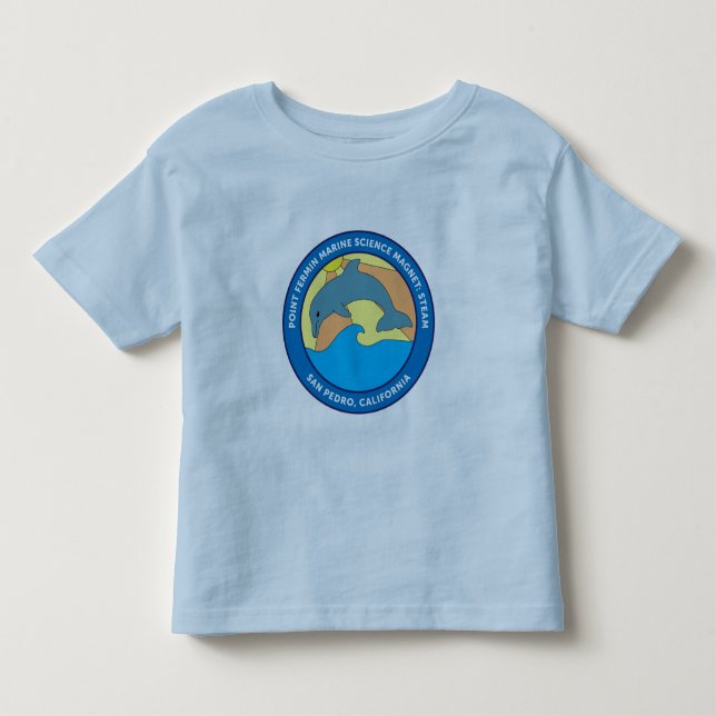 Småbarn Point Fermin Elementär Logotyp Light Blue T Shirt (Framsida)