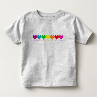 Småbarn Pride Rainbow Hearts Kärlek är Kärlek T-Sh T Shirt
