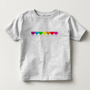 Småbarn Pride Rainbow Hearts Kärlek är Kärlek  T Shirt