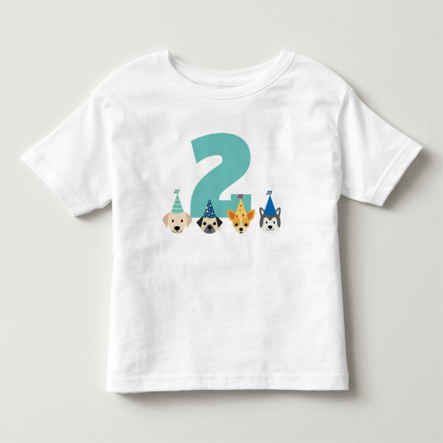 Småbarn Puppy Party, Hund, fågeldagshytten i Party T Shirt (Framsida)