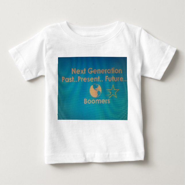 Småbarn Ruffler T-Shirt White med Teal Blue Logoty (Framsida)