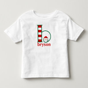 Småbarn Santa Shirt monogram Tee Shirt