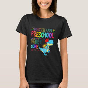 Småbarn Se Upp Förskola Här Kommer Jag Dinosaur Ti T Shirt