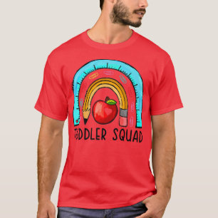 Småbarn Squad Daycare Lärare Undervisare tillbaka T Shirt