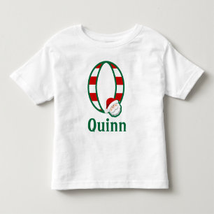 Småbarn Stripe Santa Shirt monogram Q Tee
