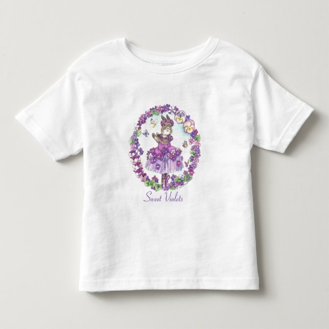 Småbarn Sweet VioletsTee Shirt Tee (Framsida)