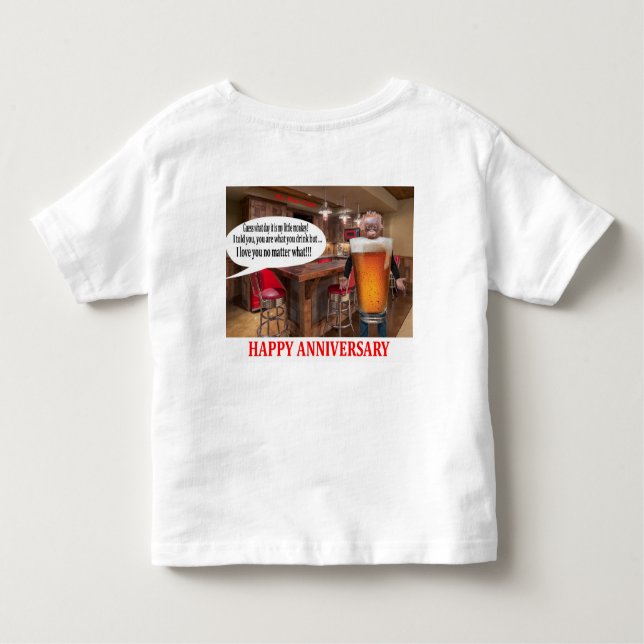 småbarn T. Lycklig-årsdagen: orangutanöl T Shirt (Baksida)